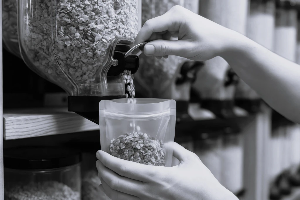 Image of a cereal refill station