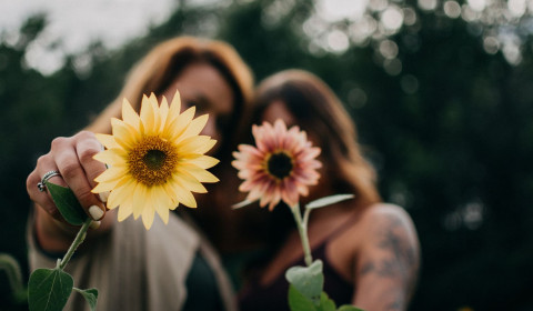 Women with flowers