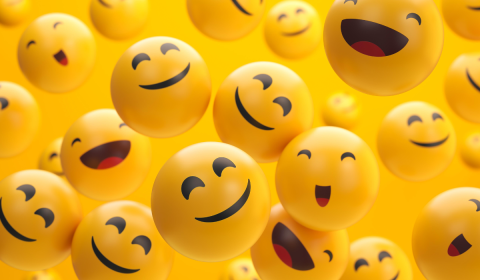Image of yellow emojis displaying different emotions